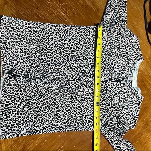 LOFT Animal Print Lightweight Ramie Blend Cardigan Sweater Size Small Career - Picture 7 of 9
